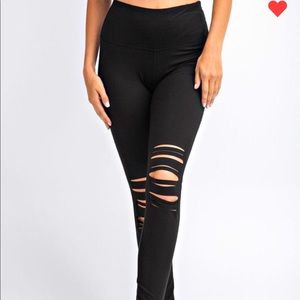 Laser cut leggings